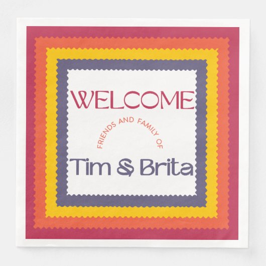 Levendige bijpassende kleuren met Paarse Servet (Voorkant)