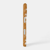 Levendige Blad Silhouet Klei Amber iPhone 16 Hoesje (Rechterkant)