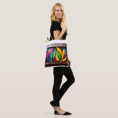 "Levendige bladeren muur kunst" Tote Bag (Op model)