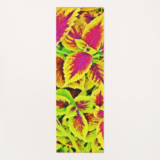 Levendige bladeren patroondans yogamat (Voorkant)