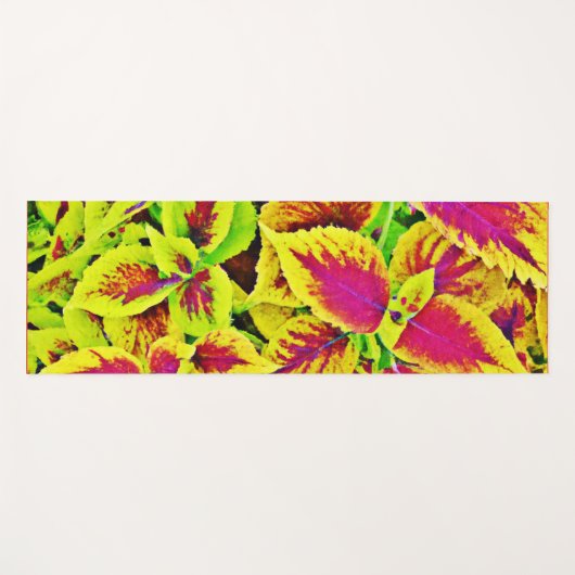 Levendige bladeren patroondans yogamat (Voorkant (horizontaal))