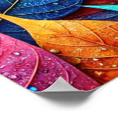 Levendige bladkunst - kleurrijk Natuur ontwerp Poster (Hoek)