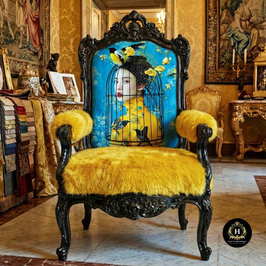 Levendige Blauw Geel Bloemen Vogelkooi Pet Decoupa Tissuepapier