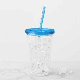 Levendige blauwe 16 oz acryl drinkbeker