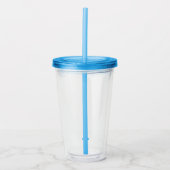 Levendige blauwe 16 oz acryl drinkbeker (Voorkant)