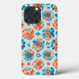 Levendige Blauwe en Oranje bloemen: Natuur oogverb Case-Mate iPhone Case