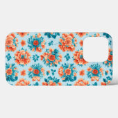 Levendige Blauwe en Oranje bloemen: Natuur oogverb Case-Mate iPhone Case (Achterkant (horizontaal))