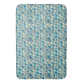 Levendige blauwe en witte decoratieve bollen badmat (Voorkant Verticaal)