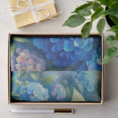 Levendige blauwe Hydrangea en bladeren Decoupage Tissuepapier (Geschenk)