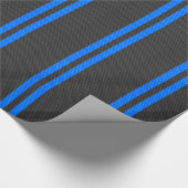 Levendige blauwe koolstofvezel Stijl races Cadeaupapier (Hoek)