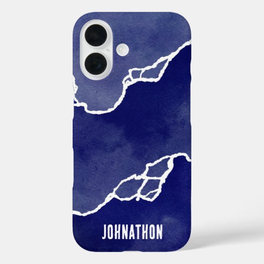 Levendige blauwe kustgetijden Case-Mate iPhone case (Achterkant)