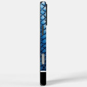 Levendige blauwe slangenhuid glinsterend onder zac Case-Mate iPhone case (Achterkant / Rechts)