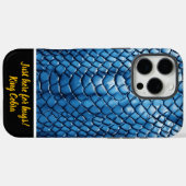 Levendige blauwe slangenhuid glinsterend onder zac Case-Mate iPhone case (Achterkant (horizontaal))