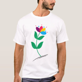 Levendige bloei: een kleurrijk bloemengenot t-shirt