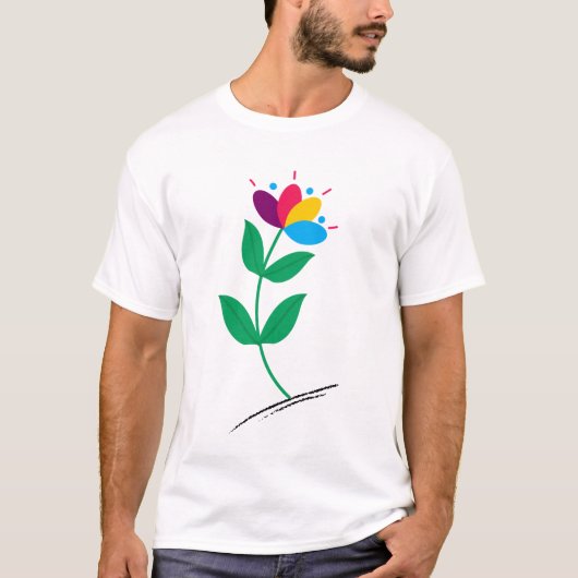 Levendige bloei: een kleurrijk bloemengenot t-shirt (Voorkant)