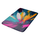 Levendige Bloei – Explosieve Abstracte Bloemenergi Badmat (Gekanteld)