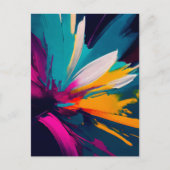 Levendige Bloei – Explosieve Abstracte Bloemenergi Briefkaart (Voorkant)