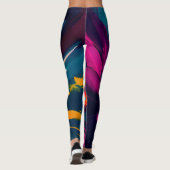 Levendige Bloei – Explosieve Abstracte Bloemige En Leggings (Achterkant)