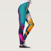 Levendige Bloei – Explosieve Abstracte Bloemige En Leggings (Rechts)