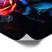 Levendige bloei: intens gekleurde Rozen Poster (Hoek)