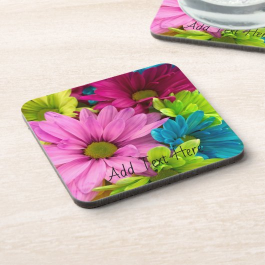 Levendige bloei - kleurrijke bloemkunst bier onderzetter (Linkerzijde)