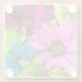 Levendige bloei - kleurrijke bloemkunst glazen onderzetter (Achterkant)