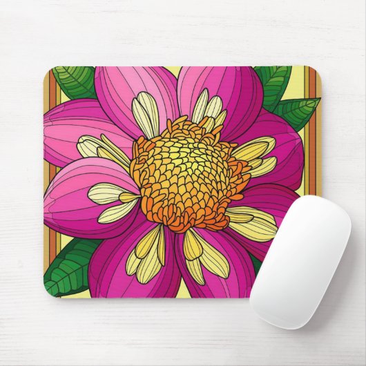 Levendige bloei muismat (Met muis)