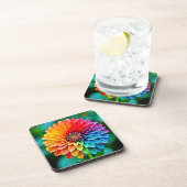 Levendige bloei van hoop en vreugde ontwerp bier onderzetter (Rechterzijde)