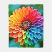 Levendige bloei van hoop en vreugde ontwerp fleece deken (Voorkant)