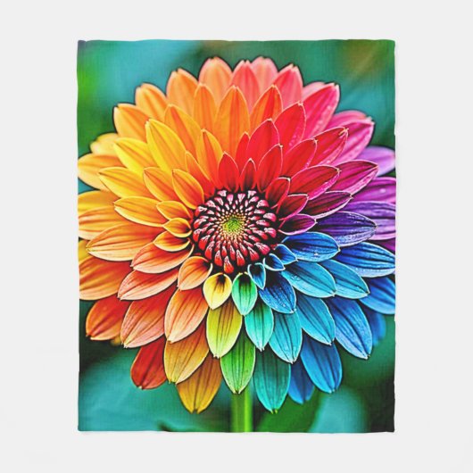 Levendige bloei van hoop en vreugde ontwerp fleece deken (Voorkant)