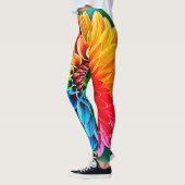 Levendige bloei van hoop en vreugde ontwerp leggings (Links)