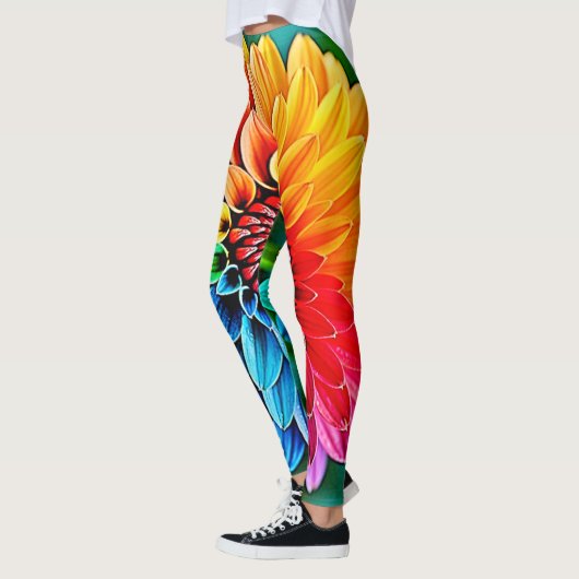 Levendige bloei van hoop en vreugde ontwerp leggings (Links)