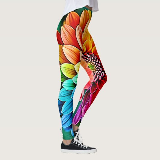 Levendige bloei van hoop en vreugde ontwerp leggings (Rechts)