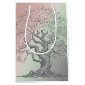Levendige Bloeiende Bloem Boom Medium Cadeauzakje (Voorkant)