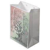 Levendige Bloeiende Bloem Boom Medium Cadeauzakje (Achterkant Gekanteld)