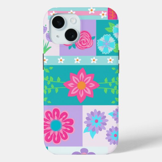 Levendige Bloeiende Bloemen Ontwerp Case-Mate iPhone Case (Achterkant)