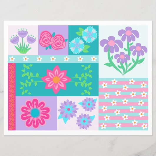 Levendige Bloeiende Bloemen Ontwerp Flyer (Voorkant)