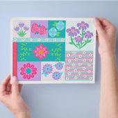 Levendige Bloeiende Bloemen Ontwerp Flyer (Hand)