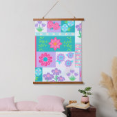 Levendige Bloeiende Bloemen Ontwerp Hangend Wandkleed (Slaapkamer)
