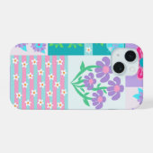 Levendige Bloeiende Bloemen Ontwerp iPhone 15 Case (Achterkant horizontaal)