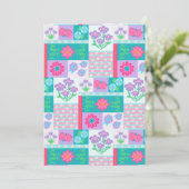 Levendige Bloeiende Bloemen Ontwerp Kaart (Staand voorkant)