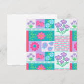 Levendige Bloeiende Bloemen Ontwerp Kaart (Voorkant / Achterkant)