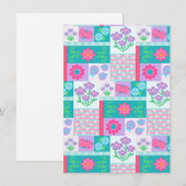 Levendige Bloeiende Bloemen Ontwerp Kaart (Voorkant / Achterkant)