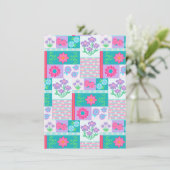 Levendige Bloeiende Bloemen Ontwerp Kaart (Staand voorkant)