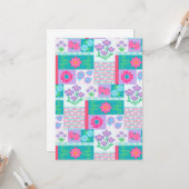 Levendige Bloeiende Bloemen Ontwerp Kaart (Voorkant / Achterkant in situ)