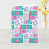 Levendige Bloeiende Bloemen Ontwerp Kaart (Gele Bloem)