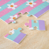 Levendige Bloeiende Bloemen Ontwerp Legpuzzel (Zijkant)