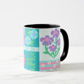 Levendige Bloeiende Bloemen Ontwerp Mok (Voorkant rechts)
