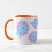 Levendige Bloeiende Bloemen Ontwerp Mok (Links)