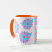 Levendige Bloeiende Bloemen Ontwerp Mok (Voorkant links)